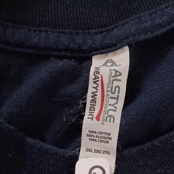 The Holidays Freak Meowt Cat Graphic Alstyle Crew Neck Cotton Navy T-shirt 2XL - Picture 4 of 7